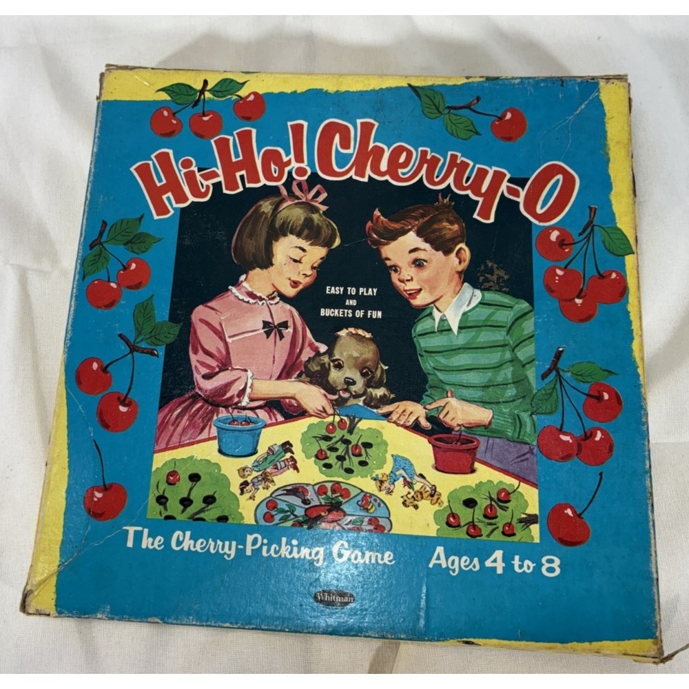 Vintage 1960 Whitman Hi-Ho! Cherry-O Game in Original Box Not Complete